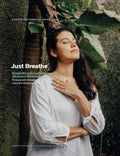 "Just Breathe" with the subtitle "Simple Breathing Exercises for Stressful Moments"